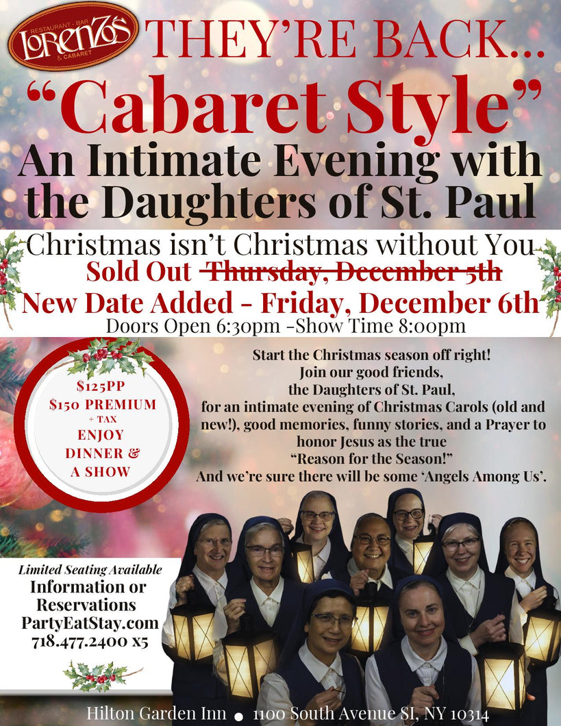 An Intimate Evening with the Daughters of St. Paul, Friday December 6th 2024